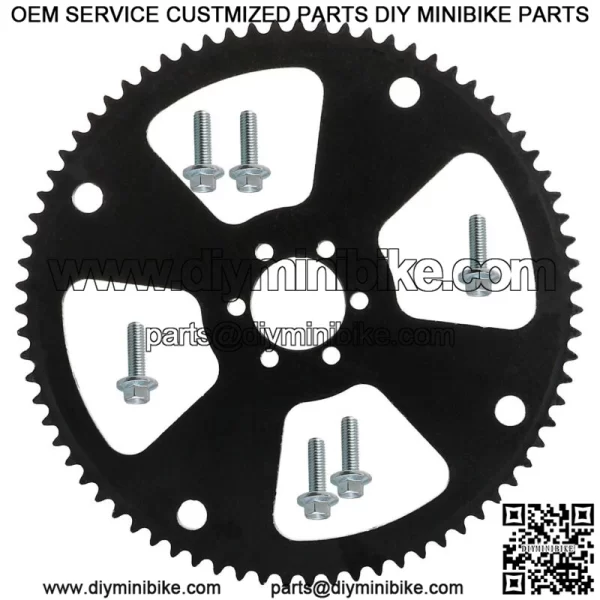 75T Sprocket Gear #35 Pitch Chain Go Kart Racing Mini Bike Cart