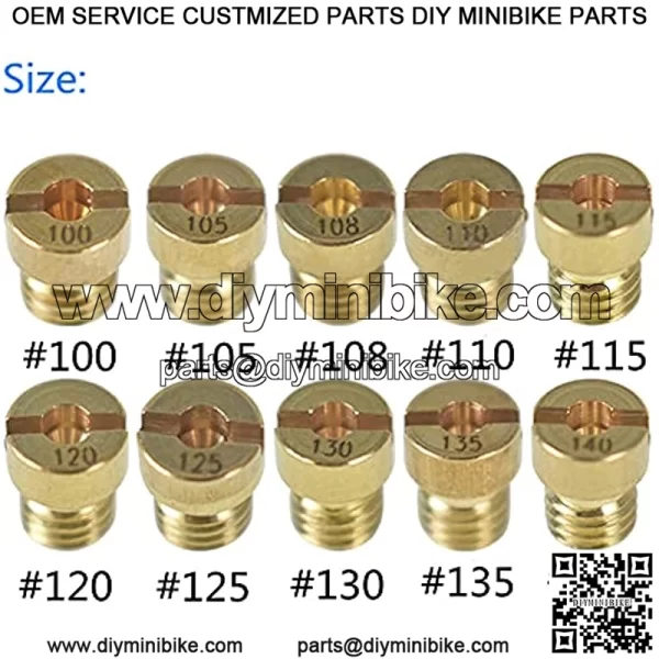 10pcs 100 105 108 110 115 120 125 130 135 140 Carburetor Main Jet Kit Fit For PWK OKO CVK Round Style Main Jet Kit - Image 4