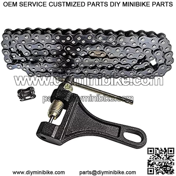 420 Chain 132 Links with Chain Breaker for 50cc 70cc 90cc 110cc 125cc ATVs Dirt Bike Go Kart Mini Bike Scooter Pit Bike Quad - Image 3