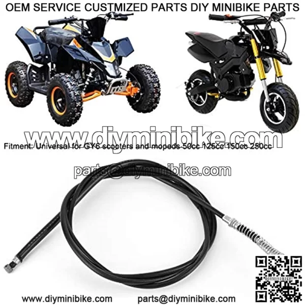 Break+Cable+For+Drum+Brake+Mini+Bike-75.6" Rear Brake Cable, Universal Rear Drum Brake Cable Fit for GY6 Chinese Scooter Mopeds 50cc 125cc 150cc 250cc Mini Bike ATV Scooter Dirt Bike - Image 2