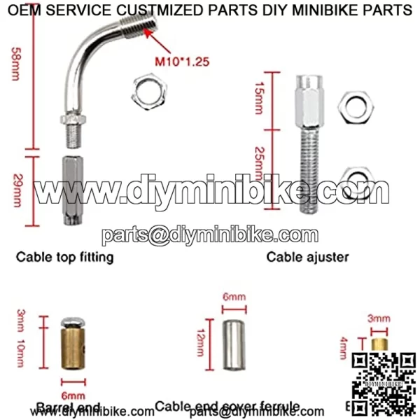 Cable del Acelerador de la Motocicleta Longitud de la Longitud de 190 cm para Honda Yamaha Kawasaki Minimoto Pocket Suck Pit Bike Kart Buggy ATV Quad Racing Pr??cticas Piezas de Motocicleta - Image 3