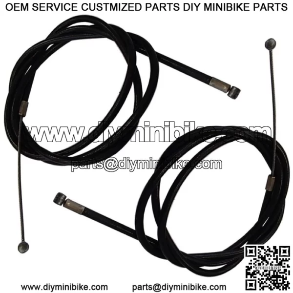 2 Mini Bike Twist Throttle Grip Cables 48" - Image 2