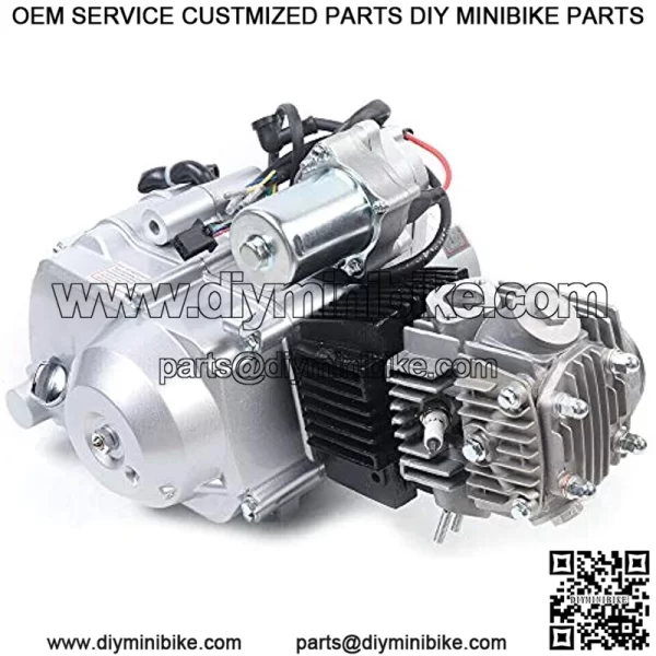 125cc Engine Motor Semi Auto with Wiring Harness Exhaust Muffler 3 Forward 1Reverse with Carb ATV Quad Gokart for ATV ATC70 US - Image 3