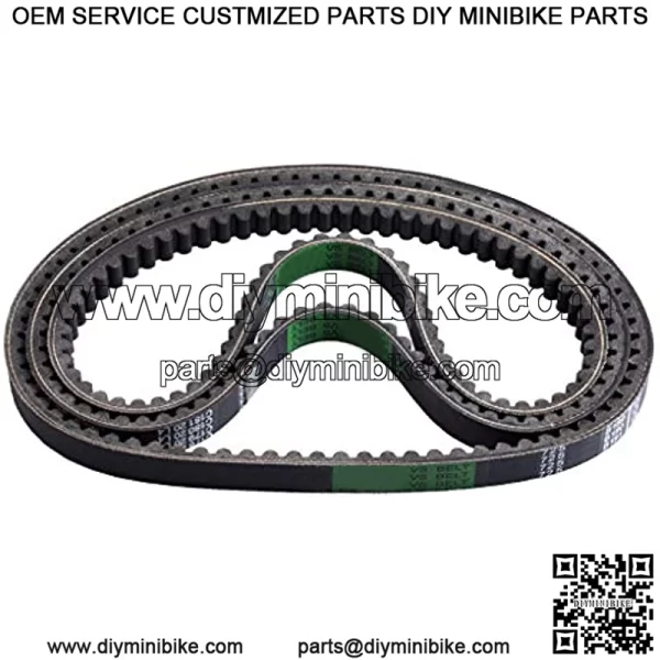 3 Pcs Go Kart Drive Belt 725,Drive Belt Clutch Replacement for Hammerhead 80T TrailMaster Mid XRX Mud Head Go Kart 6.5Engine 30 Series(Go-Karts 9.110.018-9.100.018-725) - Image 2