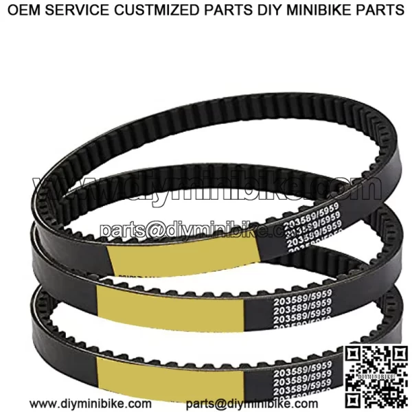 30 Series Go Kart Drive Belt Replace Manco 5959 / Comet 203589 / Murray 12-8487 / Baja Motorsports BB65-395 / Ken-Bar 300-009 255-299 / Rotary 8487.(3 PCS)