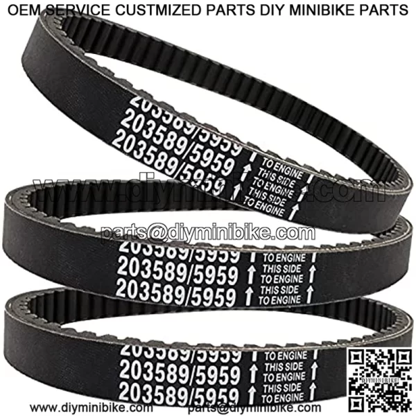 30 Series Go Kart Drive Belt torque converter belt Replaces For comet 203589 / manco 5959 murray 12-8487 baja Motorsports BB65-395 ken-Bar 300-009 255-299 rotary 8487??3pc??