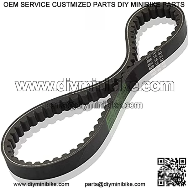 139QMB Reinforced 669-18-30 Racing CVT Drive Belt Compatible with GY6 49cc 50cc?? Roketa Baja Tank Jmstar Taotao Jonway Vespa Chinese Scooter Moped ATV (Pack of 1 V-Belt)