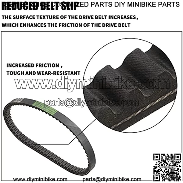 139QMB Reinforced 669-18-30 Racing CVT Drive Belt Compatible with GY6 49cc 50cc?? Roketa Baja Tank Jmstar Taotao Jonway Vespa Chinese Scooter Moped ATV (Pack of 1 V-Belt) - Image 2