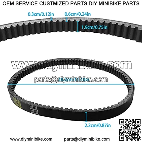 Torque Converter Belt 40 Series Go Kart Drive Belt for Comet 203785A 203785 Manco 12346 Belt - Image 2