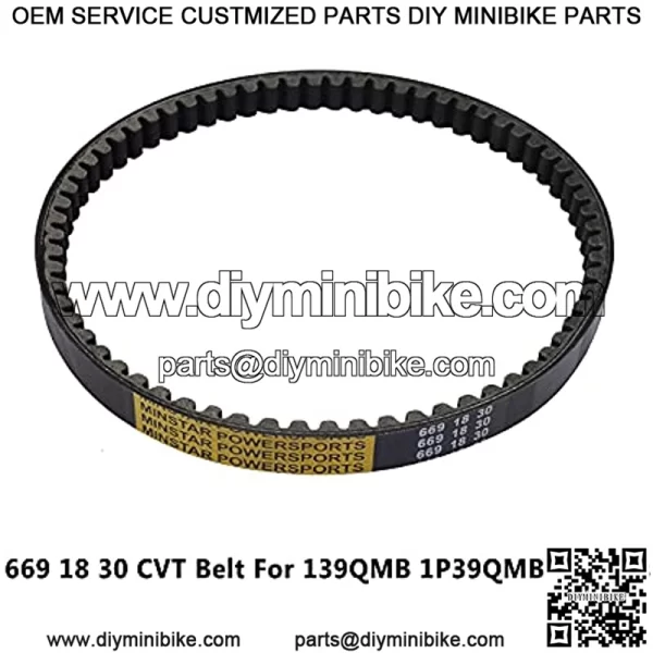 139QMB 1P39QMB Kevlar Drive Belt Replace NO.669-18-30 Compatible With GY6 49cc 50cc?? Roketa Baja Tank Jmstar Taotao Jonway Vespa Chinese Scooter Moped ATV. (3) - Image 4