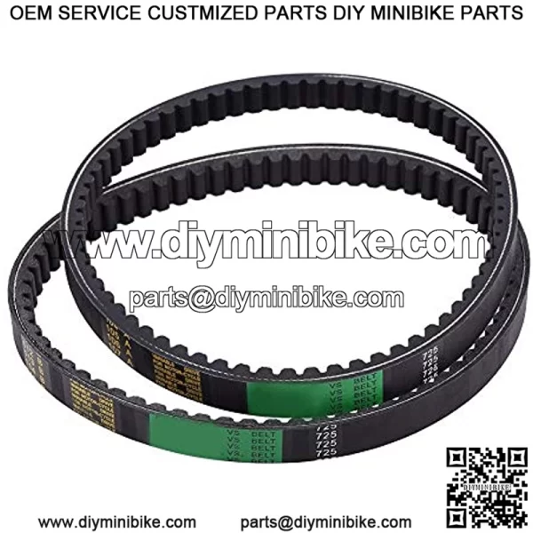 Go Kart Drive Belt 2 x Drive Belt Clutch Belt Replaces for Hammerhead 80T and TrailMaster Mid XRX Go-Karts 9.100.018-725