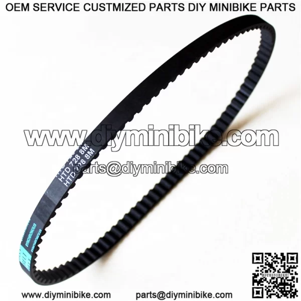 Electric Scooter HTD 728 8M Synchronous Drive Timing Belt - Image 2