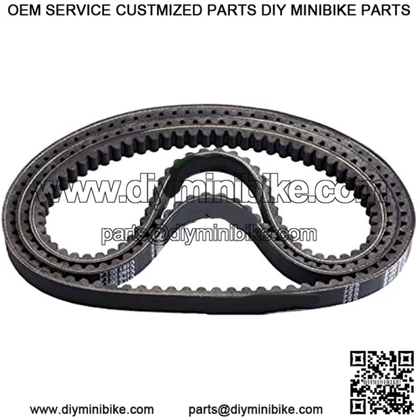 3 Pcs Go Kart Drive Belt 725,Drive Belt Clutch Replacement for Hammerhead 80T Mid XRX Mud Head Go Kart 6.5HP Engine 30 Series(Go-Karts 9.110.018-9.100.018-725) - Image 2