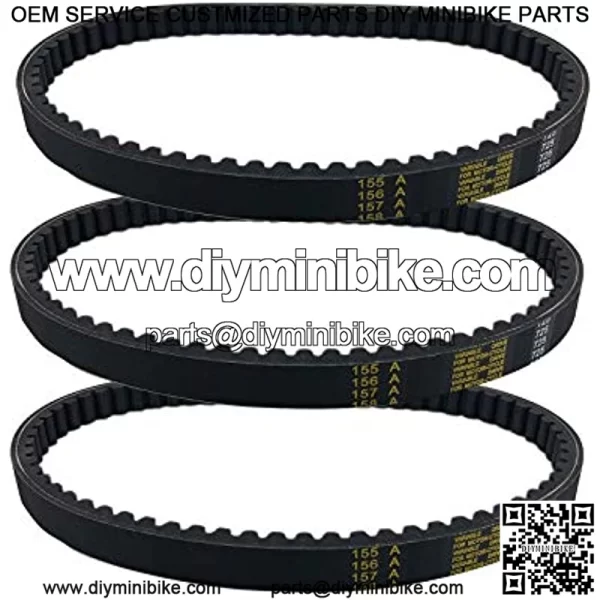 3 Pcs Go Kart Drive Belt 725 for 30 Series Torque Converter Belts