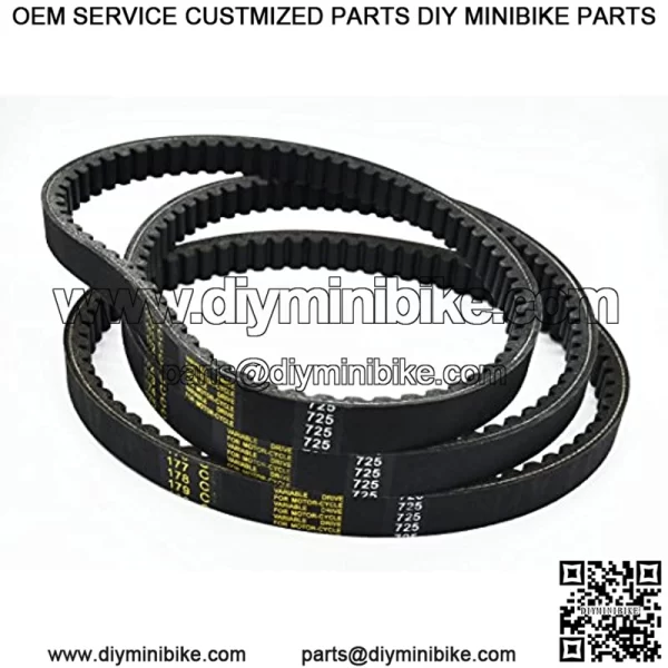 Go Kart Drive Belt 725 Fit for 30 Series Torque Converter- 3pc Set (3 Belts)