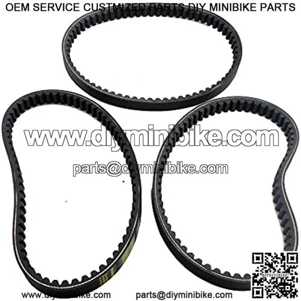 Drive Belt Replacement Compatible with 3 Pcs Go Kart Drive Belt 725 for 30 Series Torque Converter Belts - Image 2