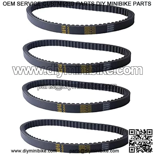 Q43203W Go Cart Belt 30 Series for Compatible with Yerf Dog Drive Belt Q43103W Manco 203591 5.5hp 6.5hp Kartco 7655 Rotary 12-10052 Belt Replace 3203 3002 Go Kart Models(4 Pack)