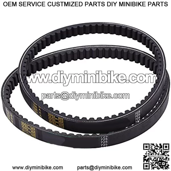 Motorcycle Drive Belt, 2Pcs 6.5 Belt Go Kart Parts And Accessories for Hammerhead 80T and Mid XRX GoKarts 9.100.018725