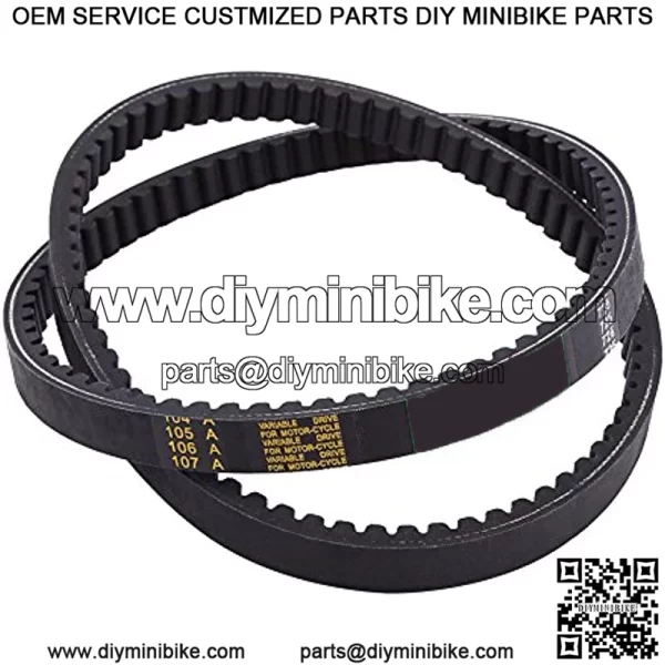 Motorcycle Drive Belt, 2Pcs 6.5 Belt Go Kart Parts And Accessories for Hammerhead 80T and Mid XRX GoKarts 9.100.018725 - Image 3