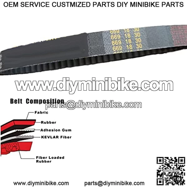 669 18.1 30 CVT Drive Belt for GY6 49cc 50cc 139QMB Short Case Scooter Moped ATV Go Kart Roketa Taotao Vespa Jonway - Image 3