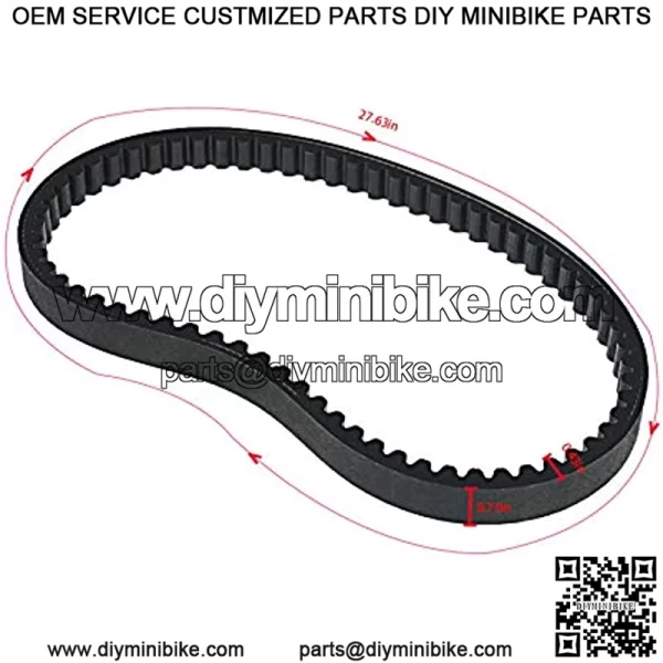 3PCS Go Kart Drive Belt 725 Replacement for 30 Series Torque Converter Set - Image 4