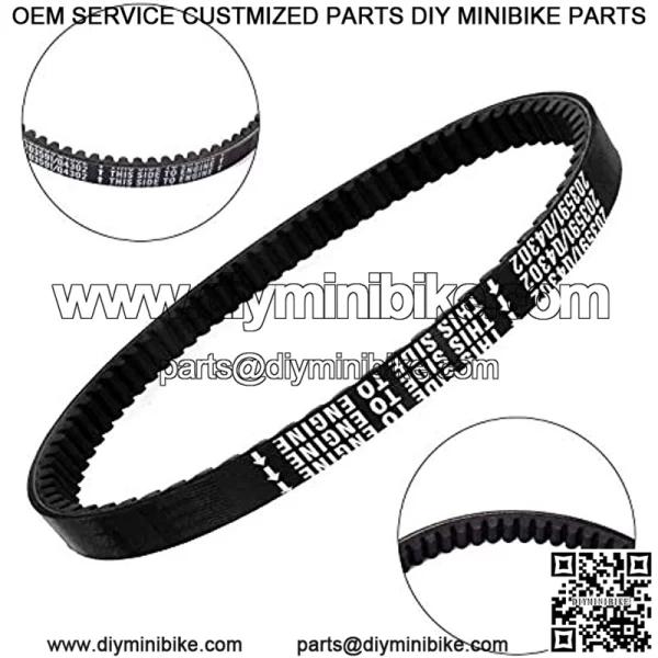 3pcs Go Kart Drive Belt Replaces for Yerf Dog Q43103W Q43203W / Manco 203591 203591A 203591B 203591C / Kartco 7655 / Rotary 10052 Comet 30 Series Go Kart 203591-Q43203W Belts - Image 2