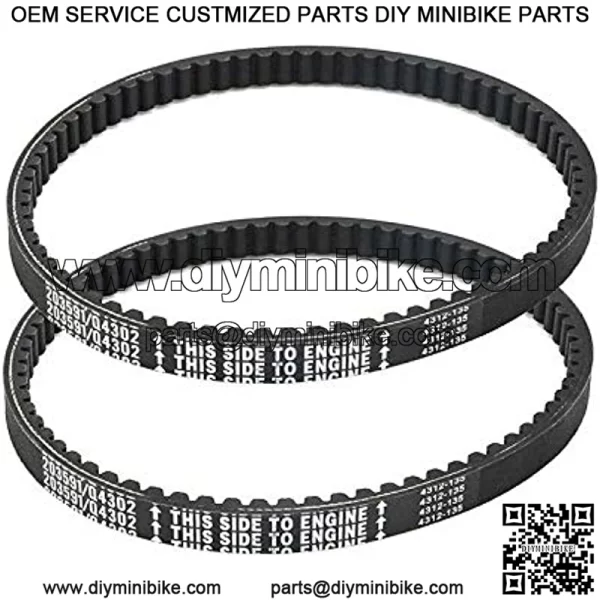 3pcs Go Kart Drive Belt Replaces for Yerf Dog Q43103W Q43203W / Manco 203591 203591A 203591B 203591C / Kartco 7655 / Rotary 10052 Comet 30 Series Go Kart 203591-Q43203W Belts - Image 3