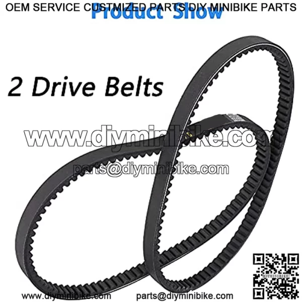 Pack of 2 Go Kart 37X98 Drive Belt Fit for Comet Torque Converter 203597 Replaces 10042 - Image 2