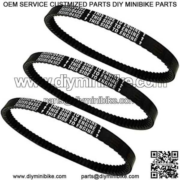 3 Sets 30 Series Go Kart Belt Replaces Fit for Comet 203591 Manco Yerf Dog Q43203W