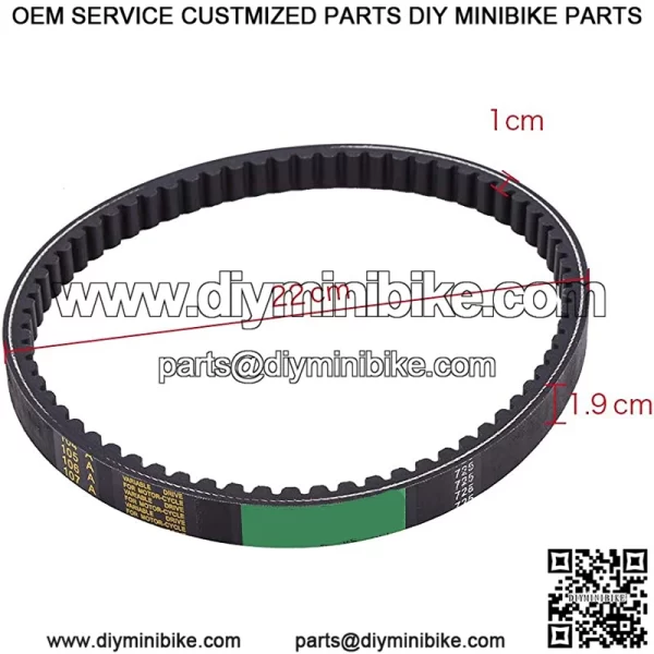 Engine Drive Belt 2 Pcs Drive Belt Clutch Belt Replaces for Hammerhead 80T and TRAI lMaster 9.100.018-725,8.6 x 0.4 x 0.7inch