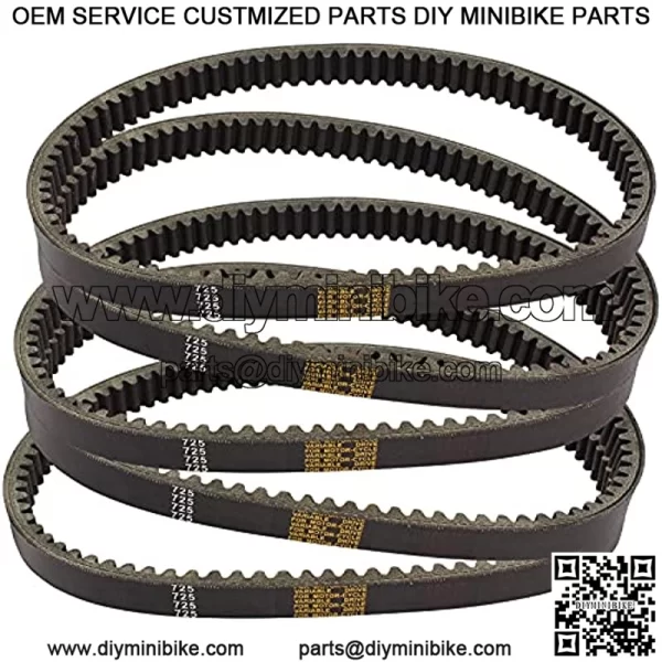 5 Pcs Drive Belt Clutch Compatible with Hammerhead 80T Mid XRX Mud Head Go Kart 6.5HP Engine 9.110.018 - 9.100.018-725 30 Series Torque Converter 9110018 9100018725 Go-Karts 725