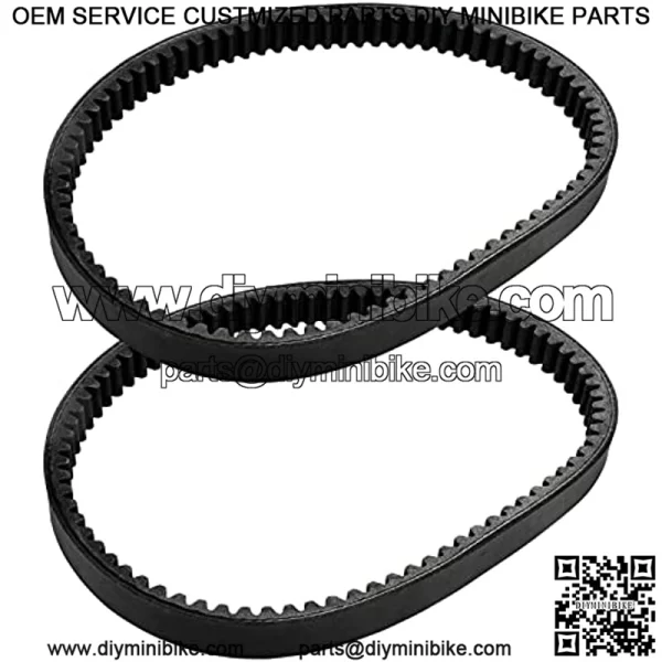 2 Pcs Drive Belt Compatible with American Sportworks Black Widow 136cc Marauder 208cc Fox Conquest 2x5 LXT Havoc Vortex Baja Blaster BB65 Dune DN65 Sand Dog SD65 Trax TX65 196cc 6.5HP Manco