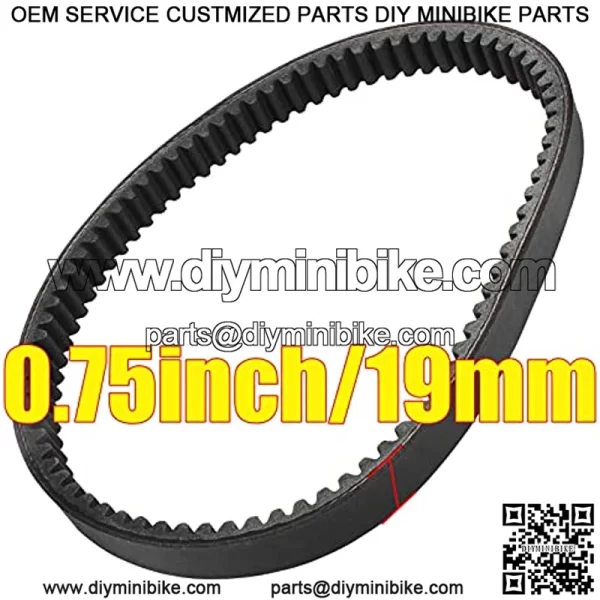 2 Pcs Drive Belt Compatible with American Sportworks Black Widow 136cc Marauder 208cc Fox Conquest 2x5 LXT Havoc Vortex Baja Blaster BB65 Dune DN65 Sand Dog SD65 Trax TX65 196cc 6.5HP Manco - Image 3