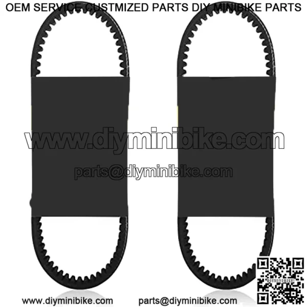 2Pcs Drive Belt Compatible with Comet 203590 203590A 203590B 203590C 30 Series Torque Converters 3hp to 8hp Engines TAV2 Go Kart Manco 9655 9659 12-13053 Heald 203-026 Rotary 13053