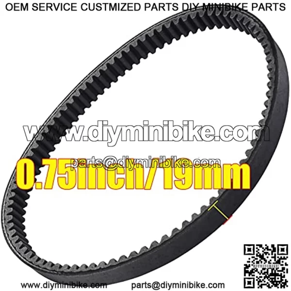 2Pcs Drive Belt Compatible with Comet 203590 203590A 203590B 203590C 30 Series Torque Converters 3hp to 8hp Engines TAV2 Go Kart Manco 9655 9659 12-13053 Heald 203-026 Rotary 13053 - Image 2