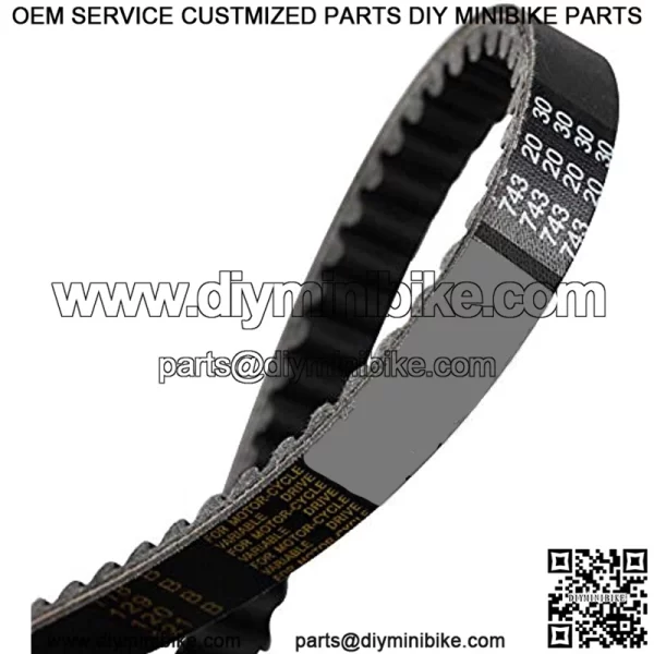 CVT Drive Belt Compatible with GY6 125cc 150cc 52QMI 157QMJ Short Case Engine Scooter Moped ATV Go Kart 743 20 30 (Pack of 1) - Image 4