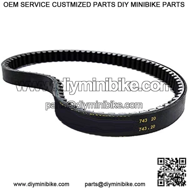 PL20707 replaces 743 20 30 Standard CVT Drive Belt for GY6 QMI QMJ