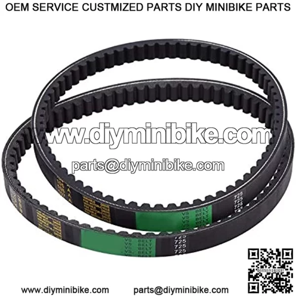 Drive Belt, Drive Belt Rubber Scooter, 2 x Drive Belt Clutch Belt for Hammerhead 80T and Mid XRX Go Karts 9.100.018 725