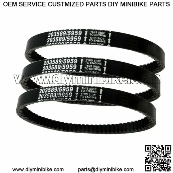 3pc 203589/5959 Go Kart Drive Belt 30 Series For Manco 5959 Comet 203589