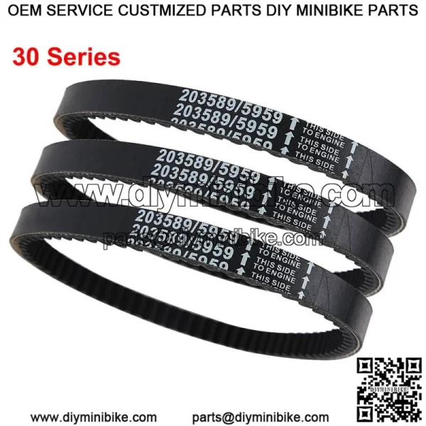 3X Go Kart Drive Belt 30 Series Replaces for Manco 5959 Comet 203589 New 0.75"