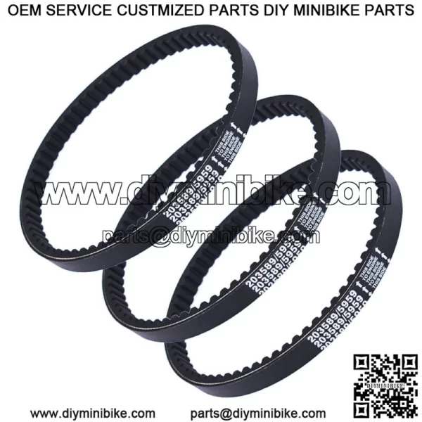 UNUSED For Manco 5959 Comet 203589 203589/5959 3pcs Go Kart Drive Belt 30 Series