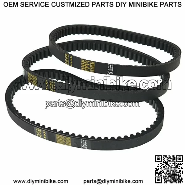 3X Go Kart Drive 725 Belt For 30 Series Torque Converter Clutch Set Assymetrical