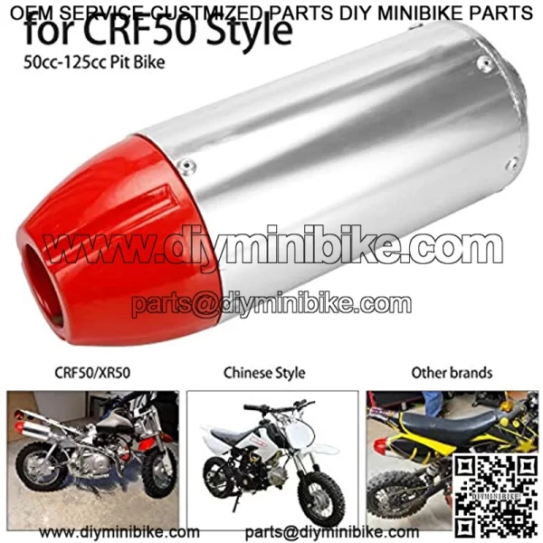 Red 28mm Exhaust Pipe and Clamp Gasket for Hond CRF50 XR50 70cc 90cc 110cc 125cc Coolster SSR Rocketa Apollo YCF Pitster Pro Lifan Taotao SDG Thumpstar Chinese Pit Dirt Bike Motocross - Image 4