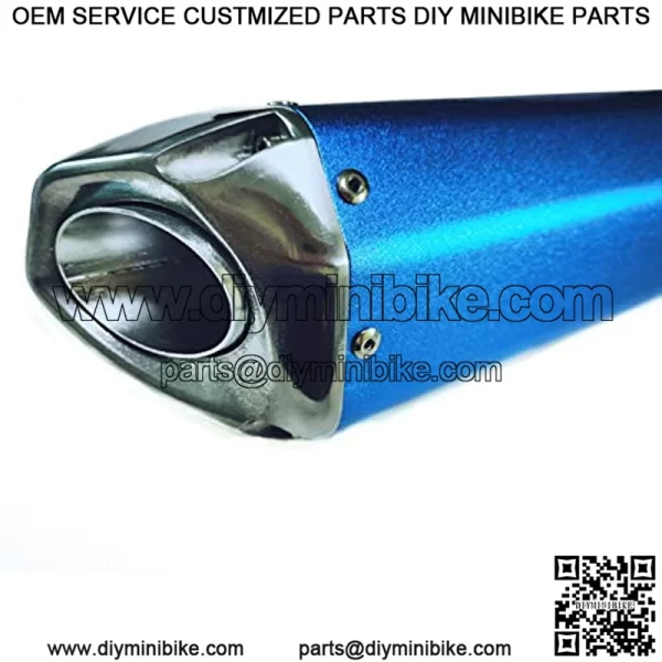 Exhaust System for GY6 50cc-400cc Upgraded High Performance 4 Stroke Scooters ATV Go Kart(Blue) - Image 2