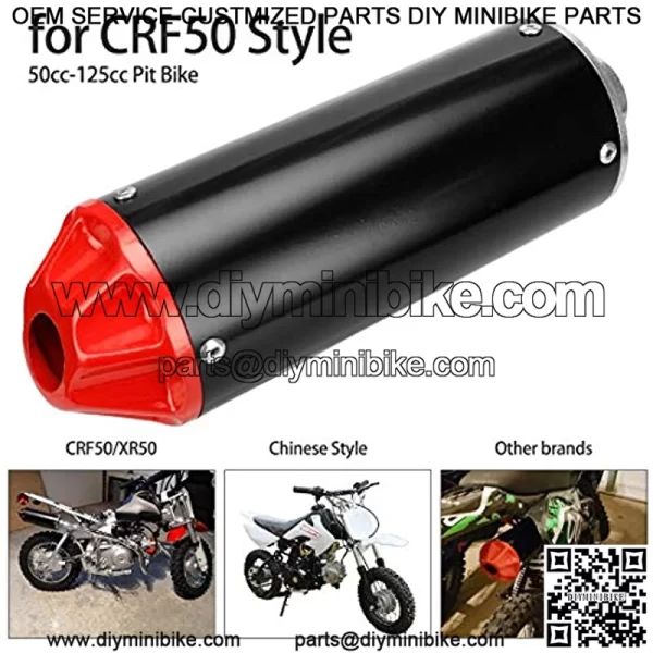 Aluminum Red 28mm Exhaust Muffler Pipe and Clamp Gasket for CRF50 XR50 50cc 70cc 90cc 110cc 125cc Coolster SSR Rocketa Taotao SDG Thumpstar Chinese Pit Trail Dirt Bike Motocross Motorcycle - Image 4