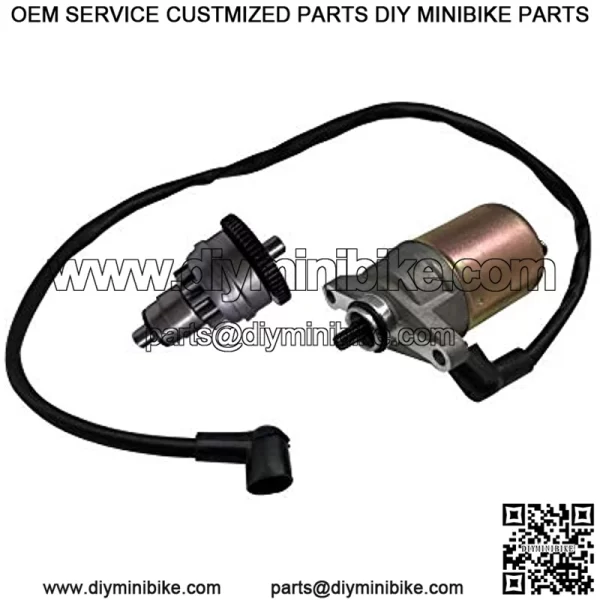 Starter Motor and Drive Bendix for GY6 47cc 49cc 50cc Scooter Moped for Atv Go Karts for Sunl for Roketa for Tank for Jcl