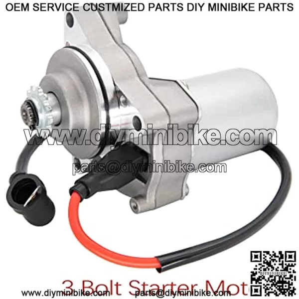 3 Bolt Starter Motor for 50cc 70cc 90cc 100cc 110cc 125cc Tao Tao Go Karts Pit Bike 4 Stroke Quad Wheelers - Electric ATV Starter Motor with Line - Image 4