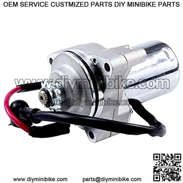 3 bolt Starter Motor with Line for 50cc 70cc 90cc 100cc 110cc 125cc Dirt Bikes Go Karts ATVs Pit Bike Dune Buggy Sandrail Quad 4 Wheelers SSR Roketa Taotao Coolster Jonway SunL, 12 Teeth