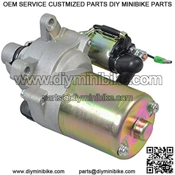 Electric Starter Motor with Solenoid for 6.5 HP 196cc Go-Kart & Mini Bike Engines