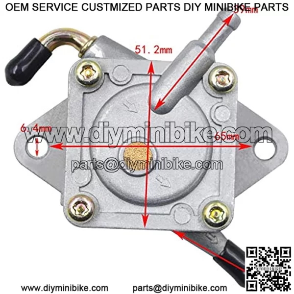 AHL Fuel Pump for Kawasaki 290FE 350FE 49040-2067 Yamaha G8 G11 G14 G16 G20 G22 4-Cycle Club Car Gas Max Golf Cart DS Precedent 1014523 S 5136 FP002 JF2-24410-20 JN6-F4410-00-00 - Image 3